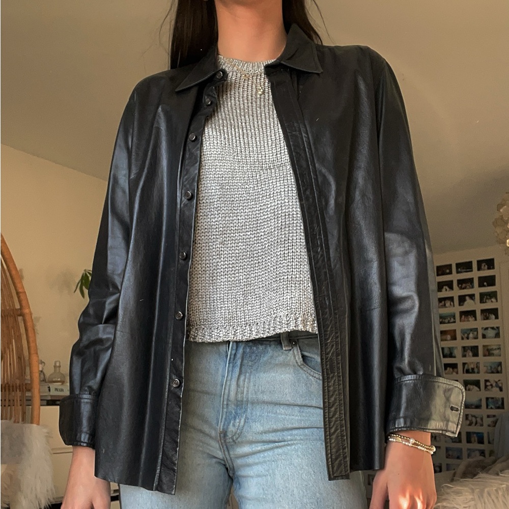 Vintage Ralph Lauren Leather Thin Jacket